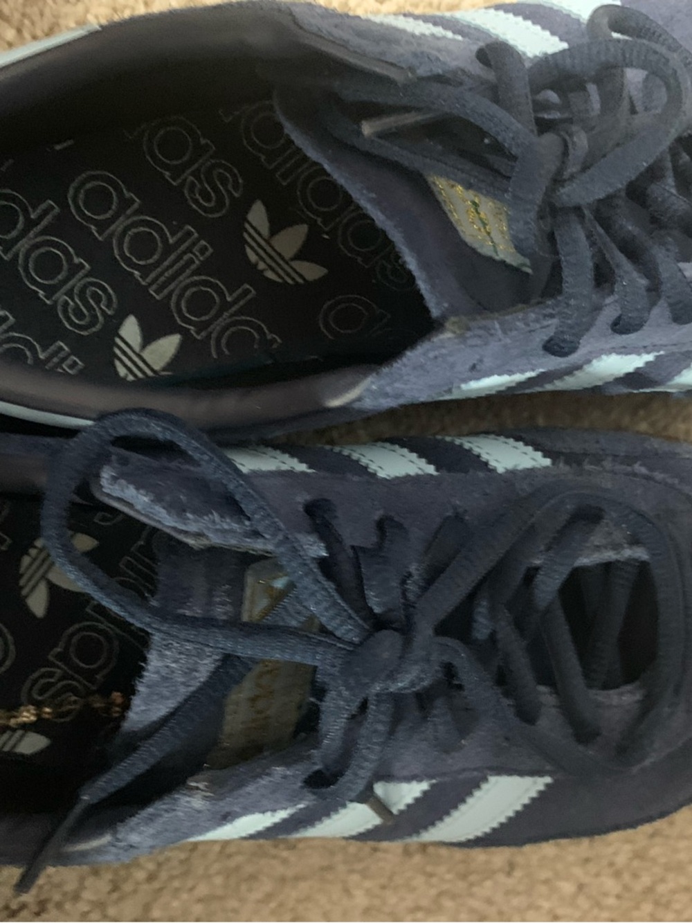 adidas Navy Slip-In Sneaker with White Trefoil Insole
